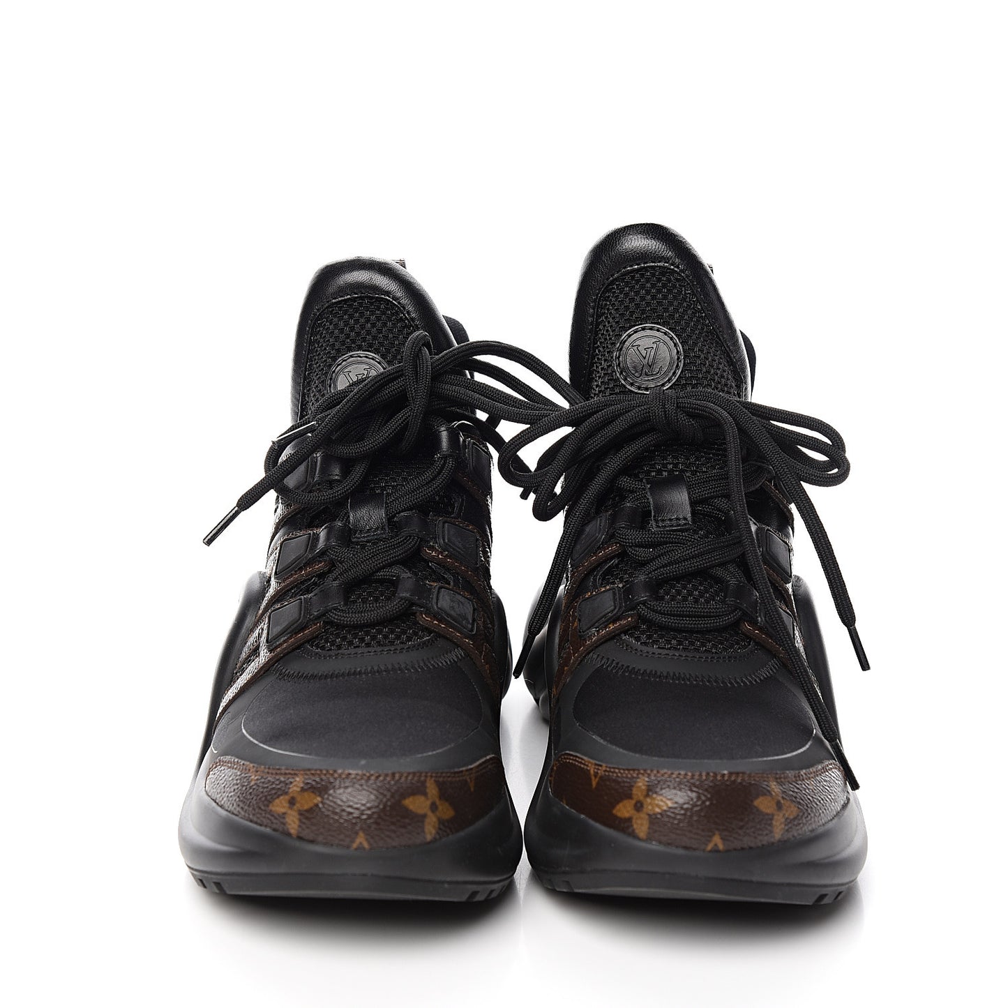 Calfskin Patent Monogram LV Archlight Sneakers 37.5 Black