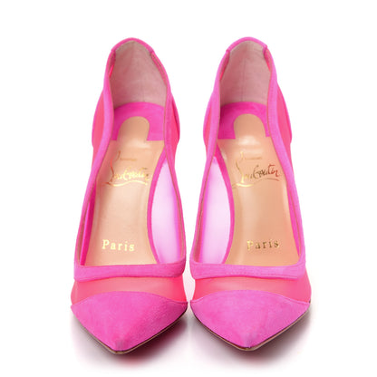 Christian Louboutin Veau Velours Rete Galativi 100 Pumps 35 Diva 2 of 12