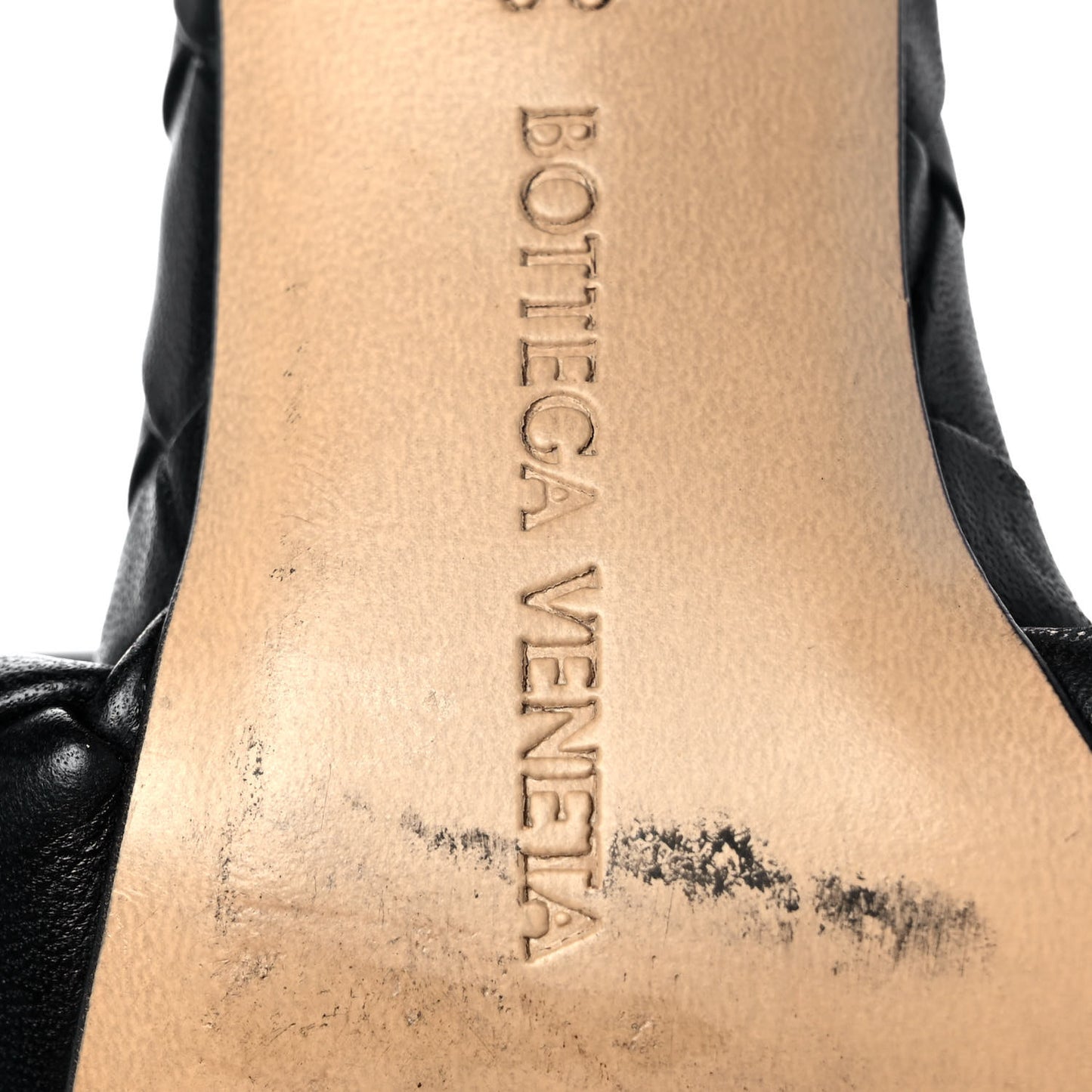 Nappa Maxi Intrecciato Lido Mule Sandals 36 Black