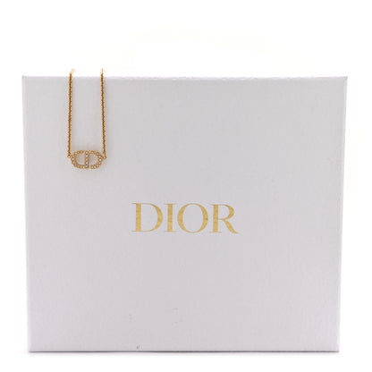 Christian Dior Metal Crystal Clair D Lune Necklace Gold 7 of 7
