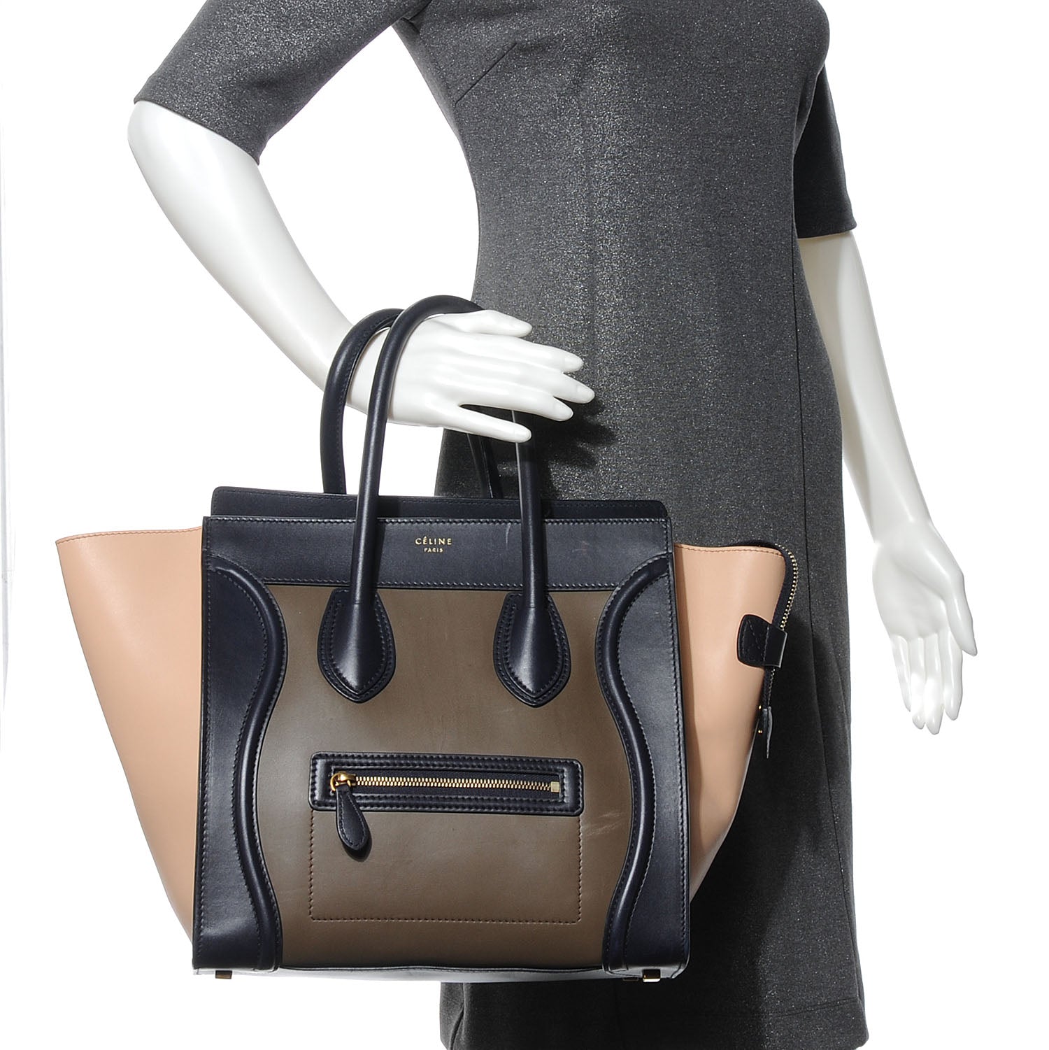 Celine Smooth Calfskin Mini Tri-Color Luggage 2 of 7