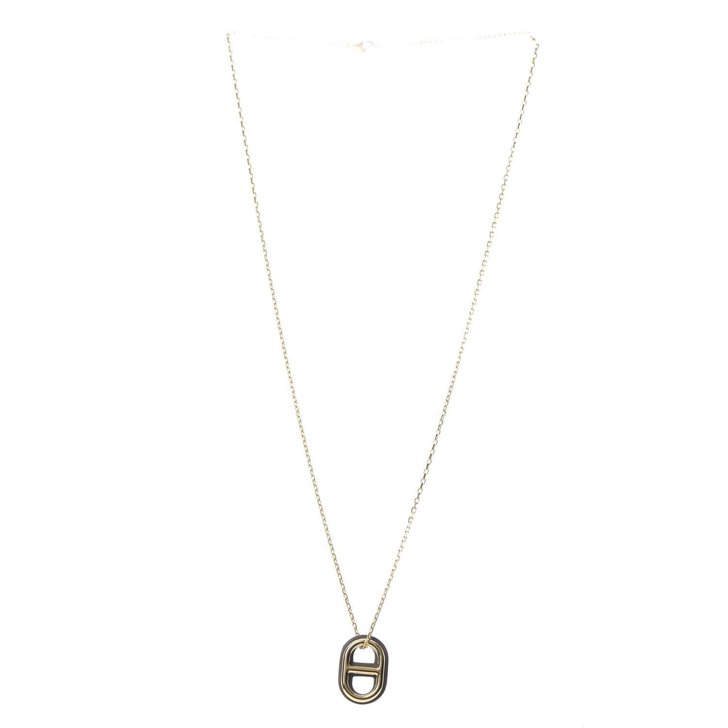 Hermes Swift O'Maillon Pendant Necklace Etoupe 3 of 6