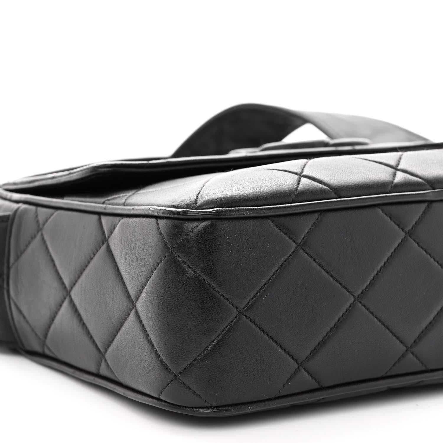 Chanel Lambskin Quilted Tassel Flap Camera Case Black 9 of 10