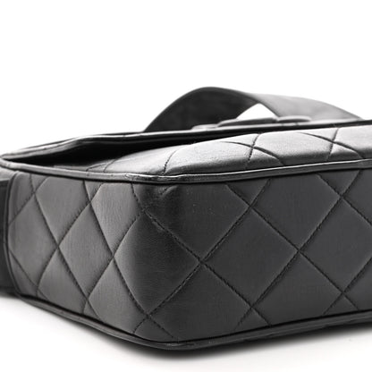 Chanel Lambskin Quilted Tassel Flap Camera Case Black 9 of 10