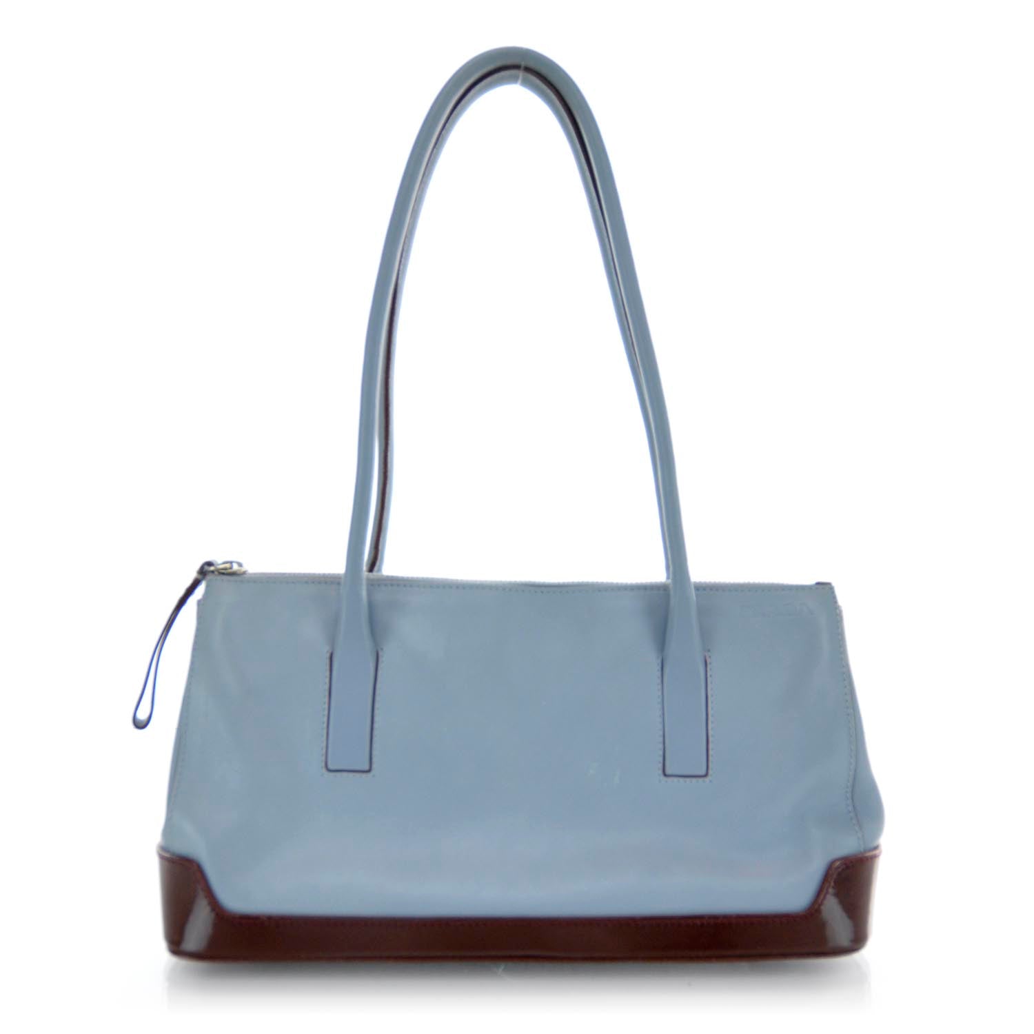 Prada Leather Shoulder Bag Blue 1 of 8
