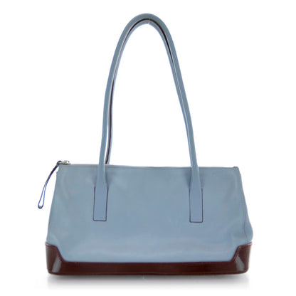Prada Leather Shoulder Bag Blue 1 of 8