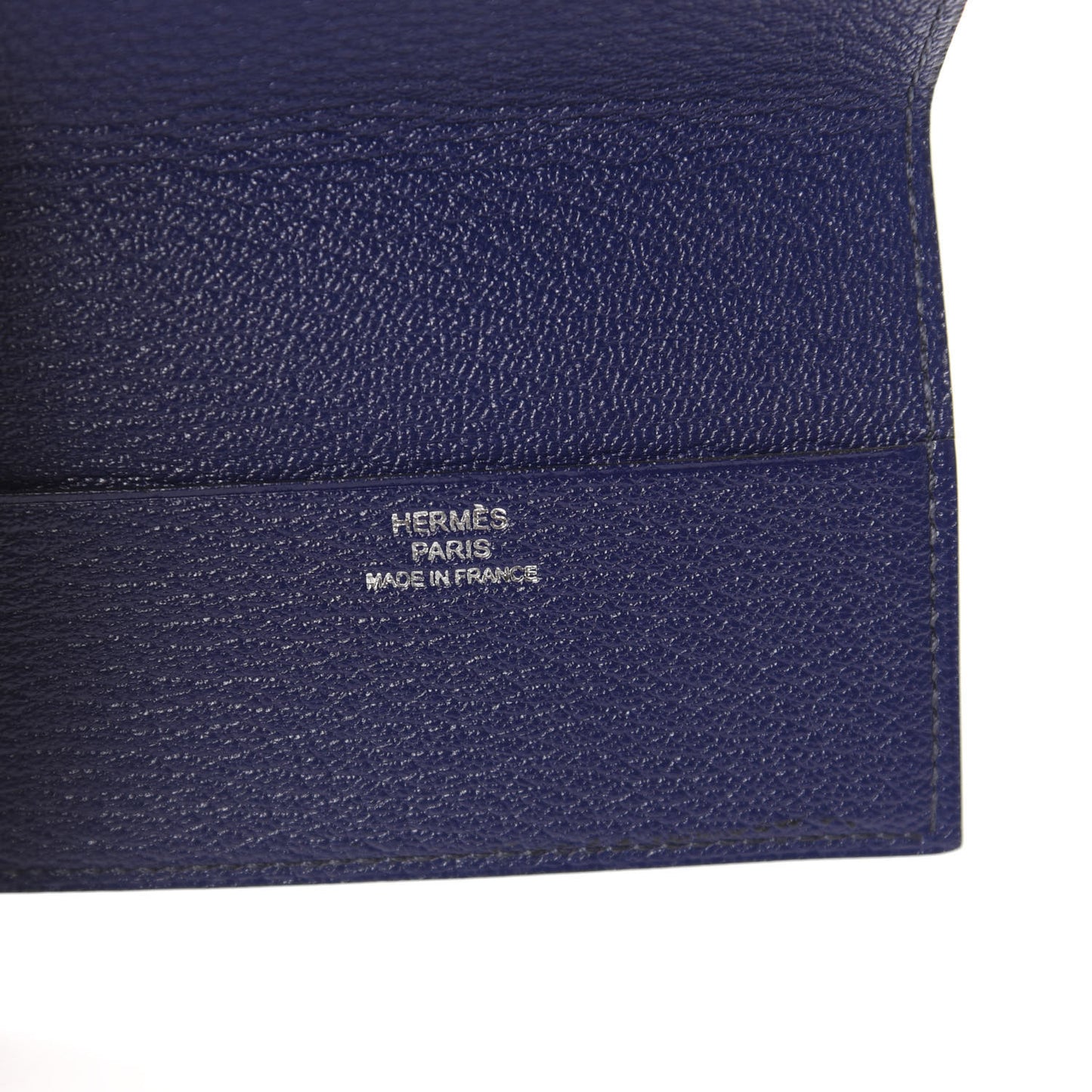 Chevre Mysore Guernesey Card Case Bleu Encre