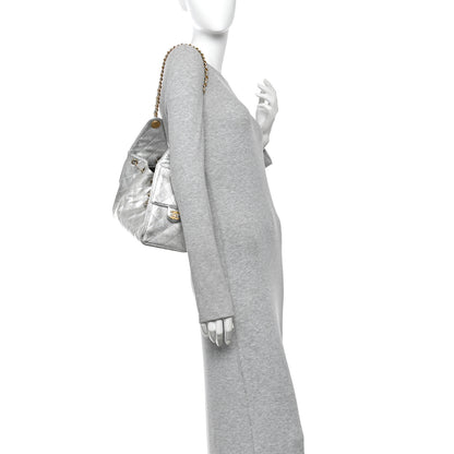 Chanel Metallic Caviar Quilted Small Chanel 25 Handbag Silver 3 of 14