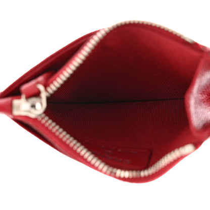 Chanel Caviar Quilted CC Zip Card Holder Red 6 of 8