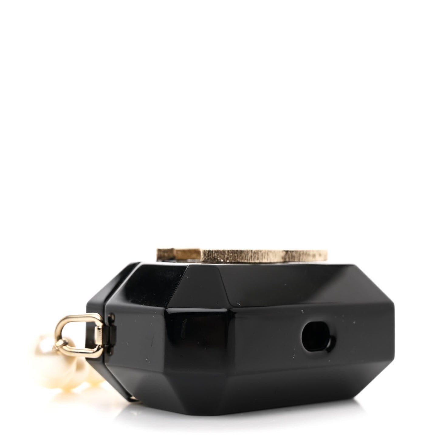 Resin Crystal Pearl Airpods Pro Holder Necklace Black Pearly White