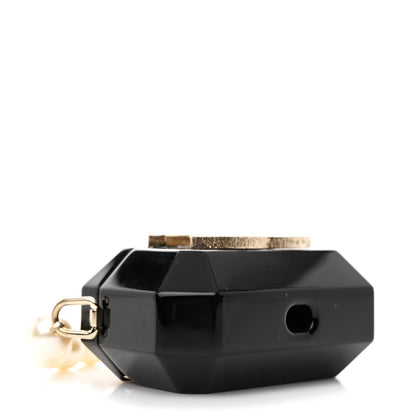 Chanel Resin Crystal Pearl Airpods Pro Holder Necklace Black Pearly White 4 of 9