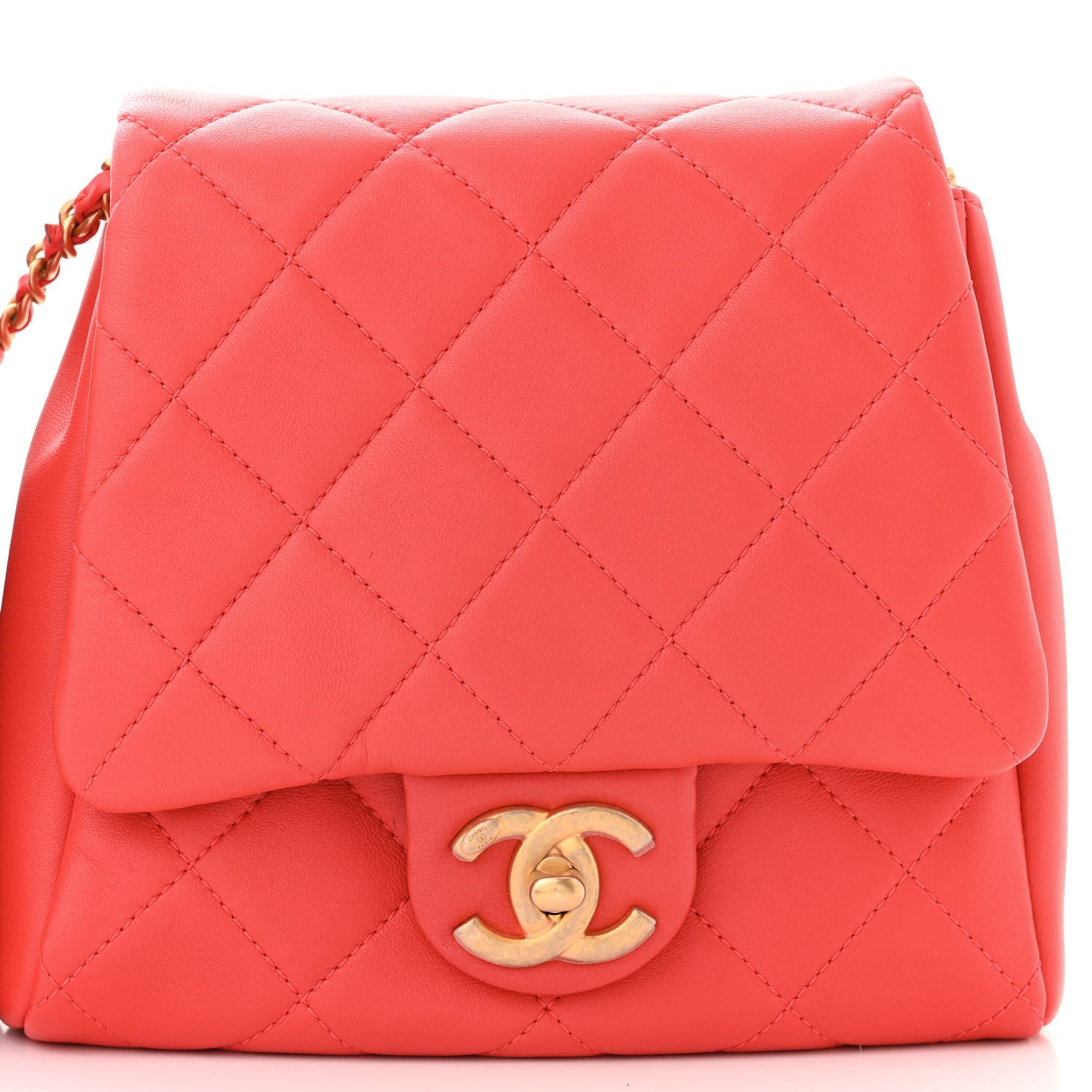 Chanel Lambskin Quilted Side-Packs Red 12 of 17