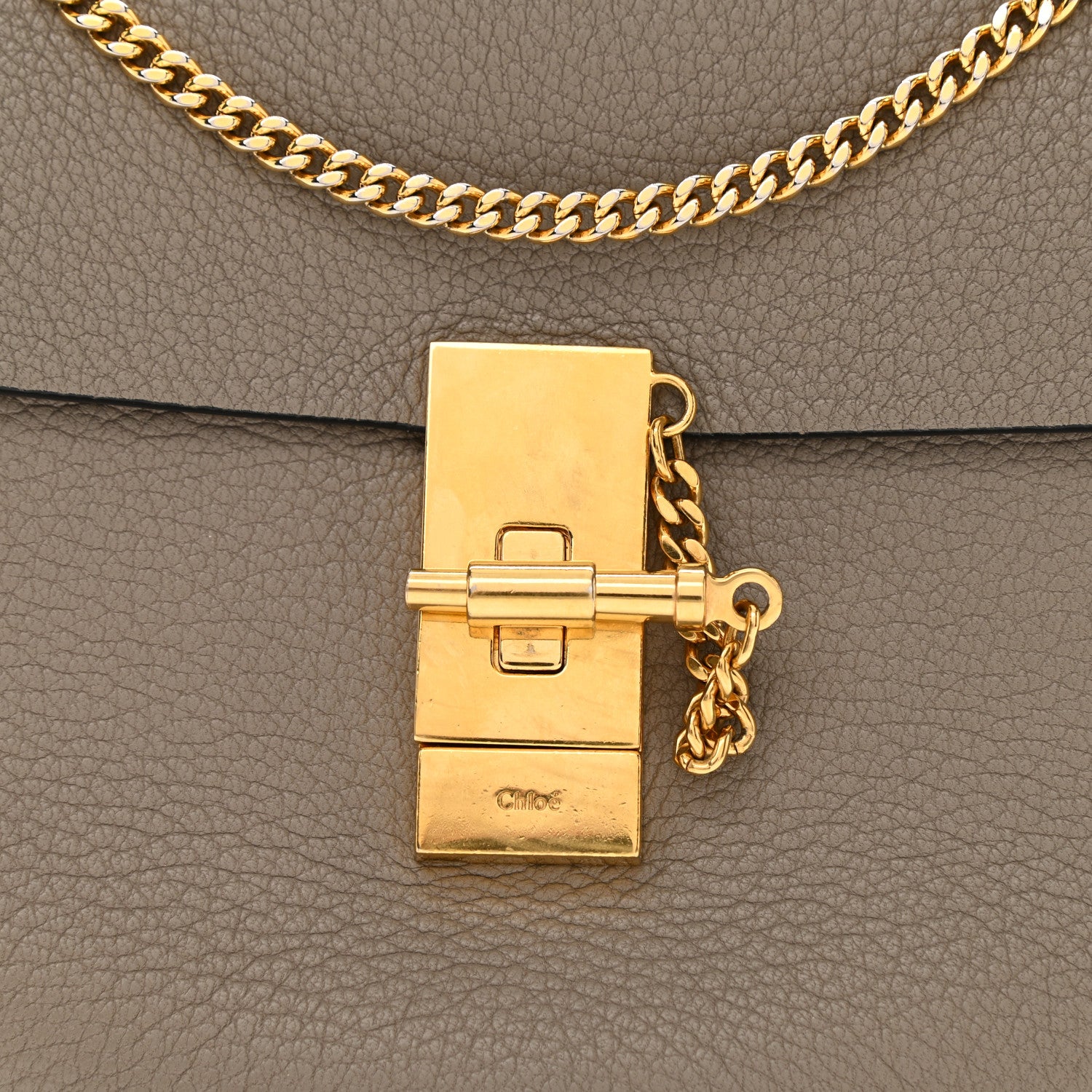 Chloe Grained Lambskin Drew Shoulder Bag Motty Grey 7 of 7