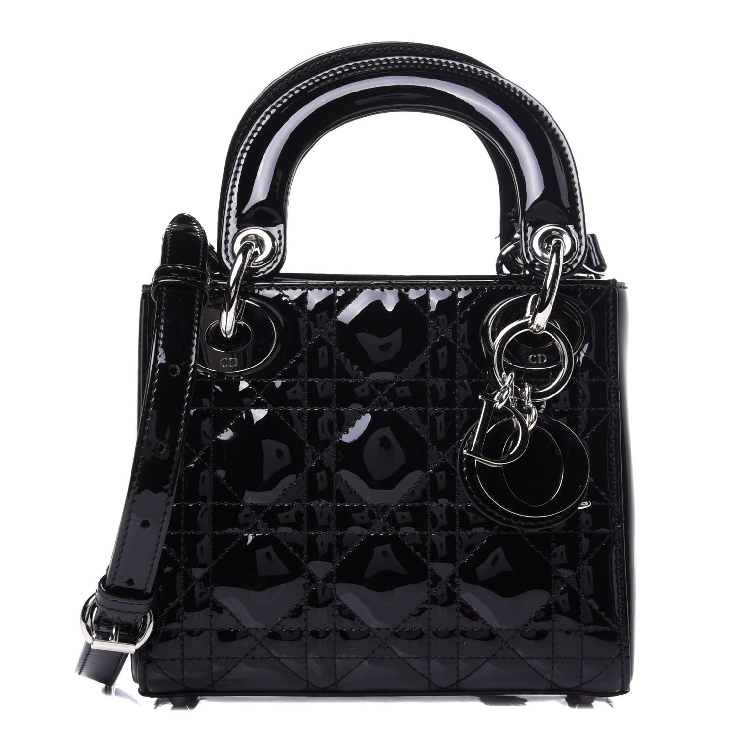 Christian Dior Patent Cannage Mini Lady Dior Black 1 of 11