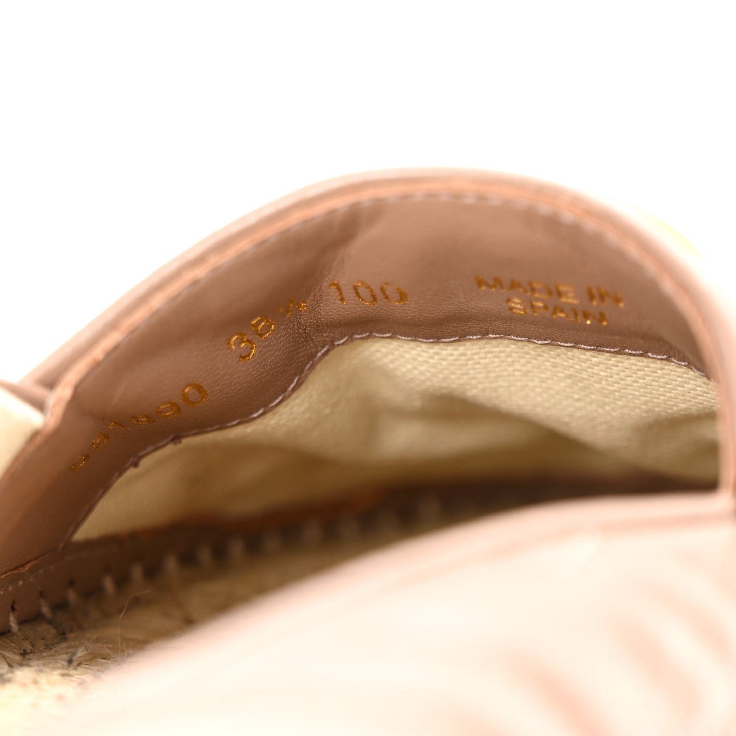 Nappa Matelasse GG Marmont Espadrilles 38.5 Porcelain Rose