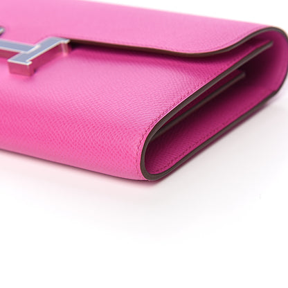 Hermes Epsom Constance Long Wallet Magnolia Brighton Bleu 13 of 15