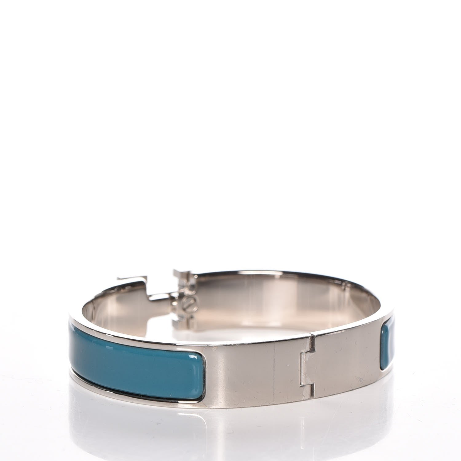 Hermes Enamel Narrow Clic Clac H Bracelet PM Bleu Indien 3 of 5