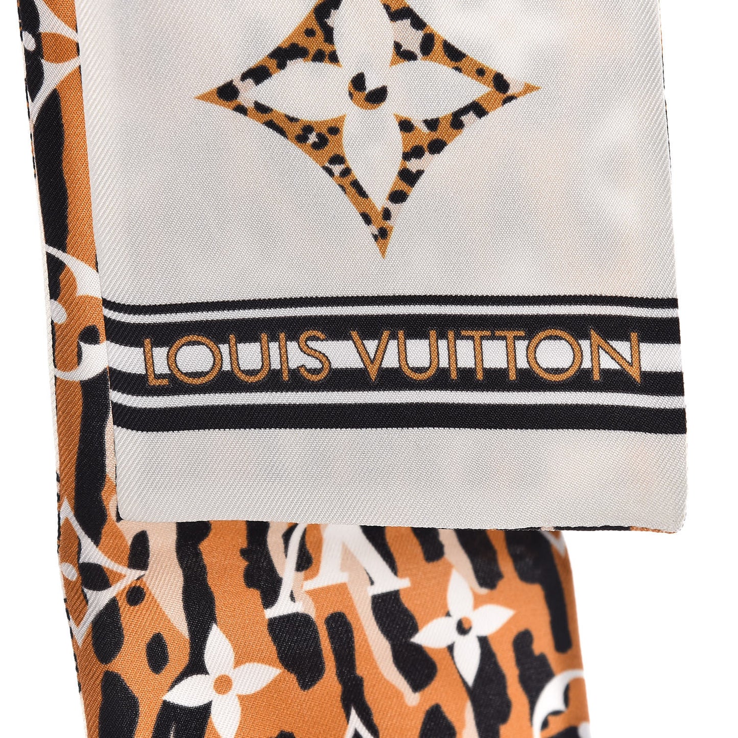 Silk Monogram Giant Jungle Bandeau Ivory