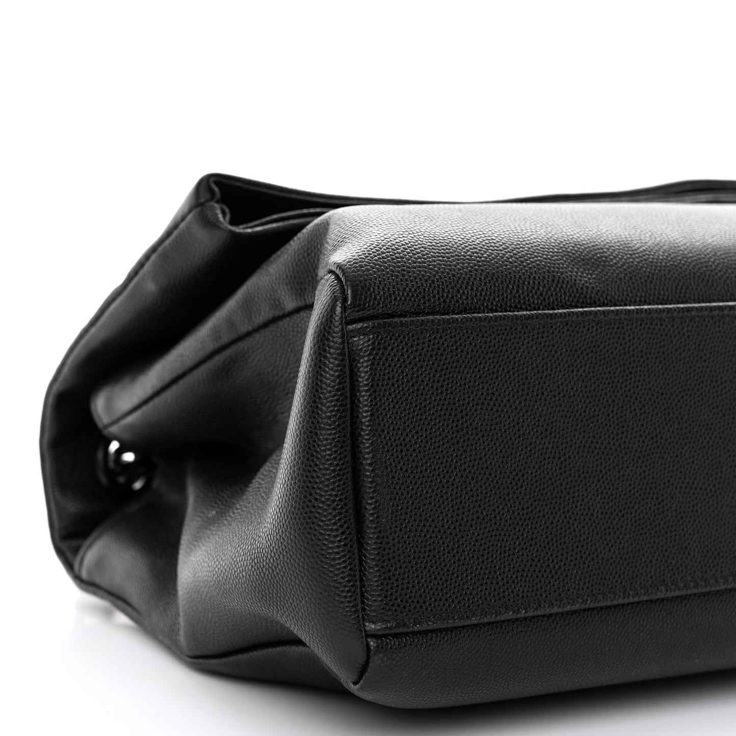 Grain De Poudre Medium West Hollywood Monogram Fold-Over Black