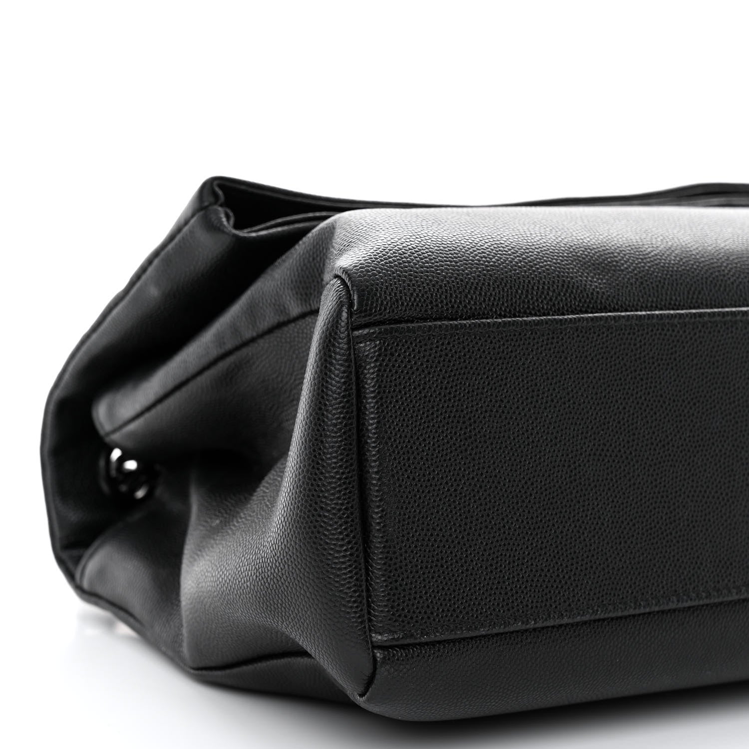 Saint Laurent Grain De Poudre Medium West Hollywood Monogram Fold-Over Black 9 of 11