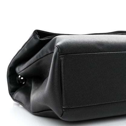 Saint Laurent Grain De Poudre Medium West Hollywood Monogram Fold-Over Black 9 of 11