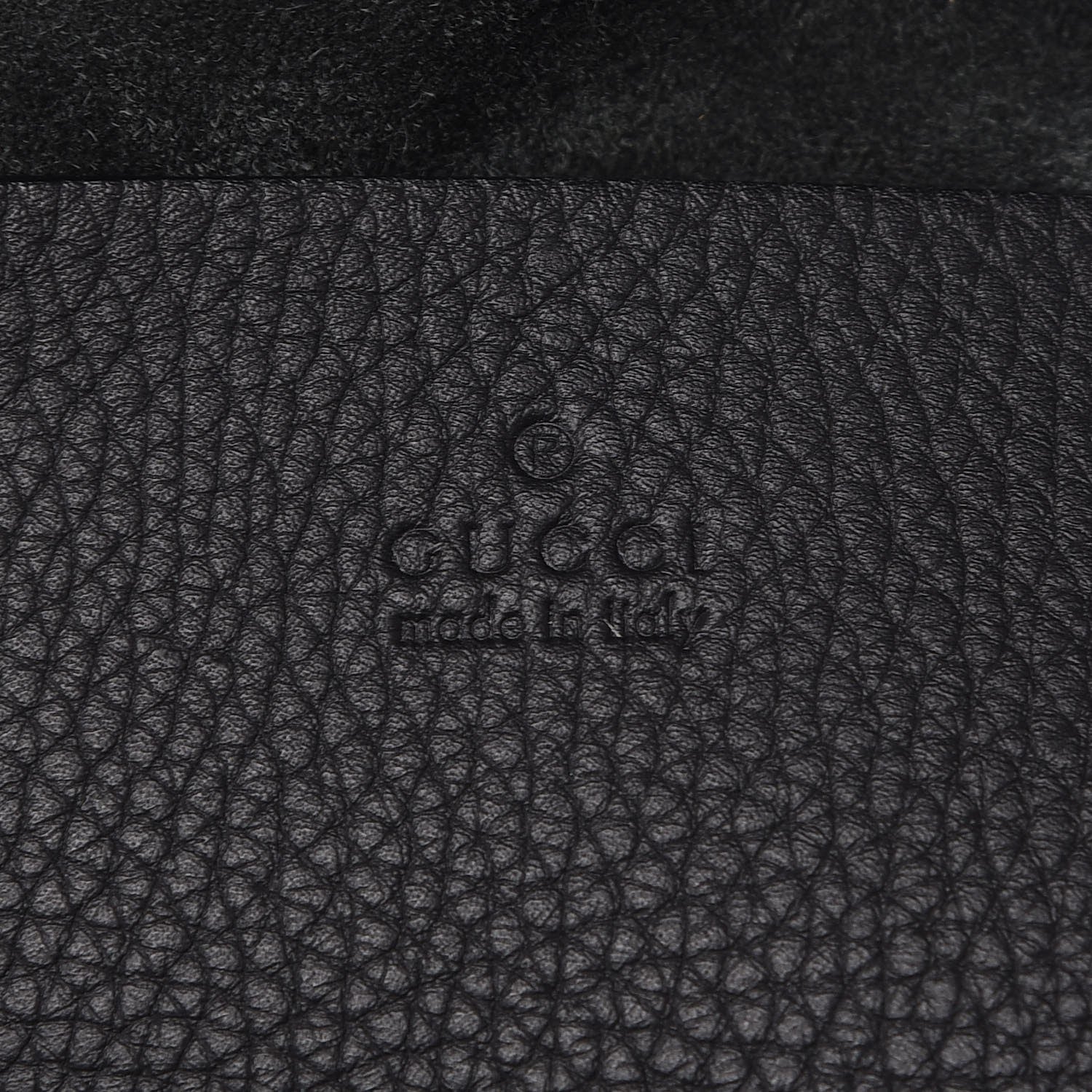 Gucci Pebbled Calfskin Carry On Duffle Black 8 of 9