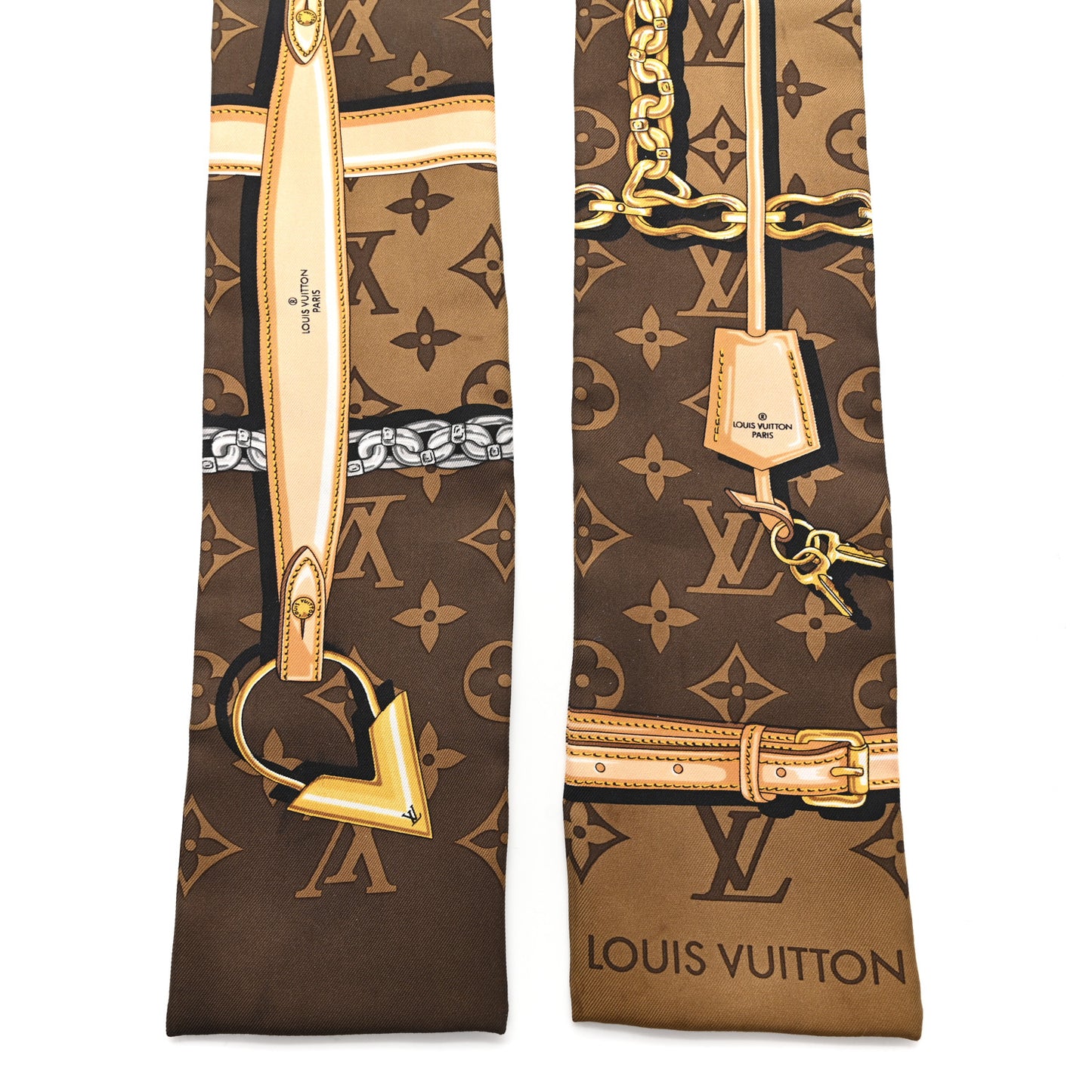 Silk Monogram Confidential Bandeau Brown