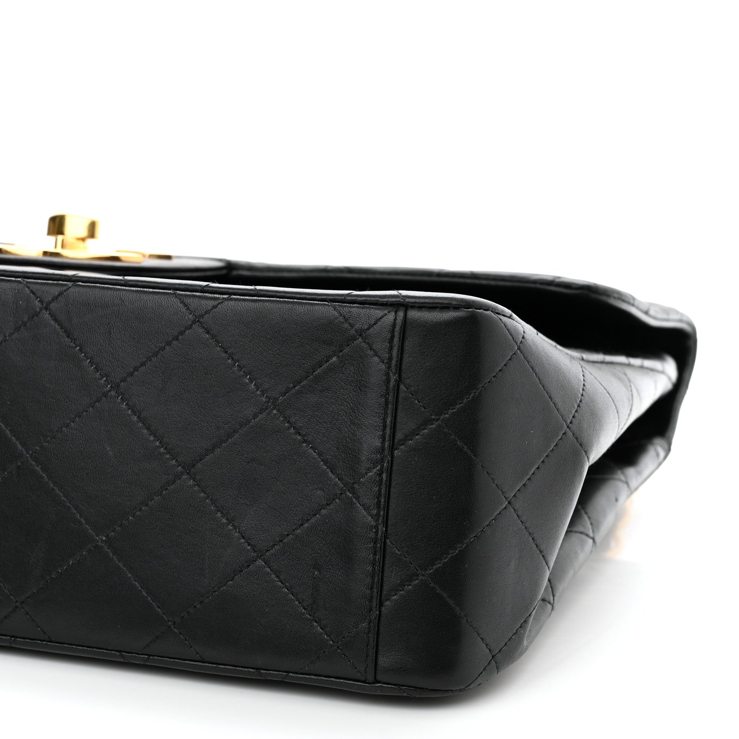 Chanel Lambskin Quilted XL Jumbo Single Flap Black 10 of 10