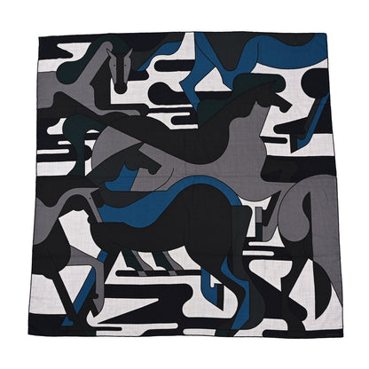 Hermes Cashmere Silk Brazilian Horses Shawl 140 1 of 4