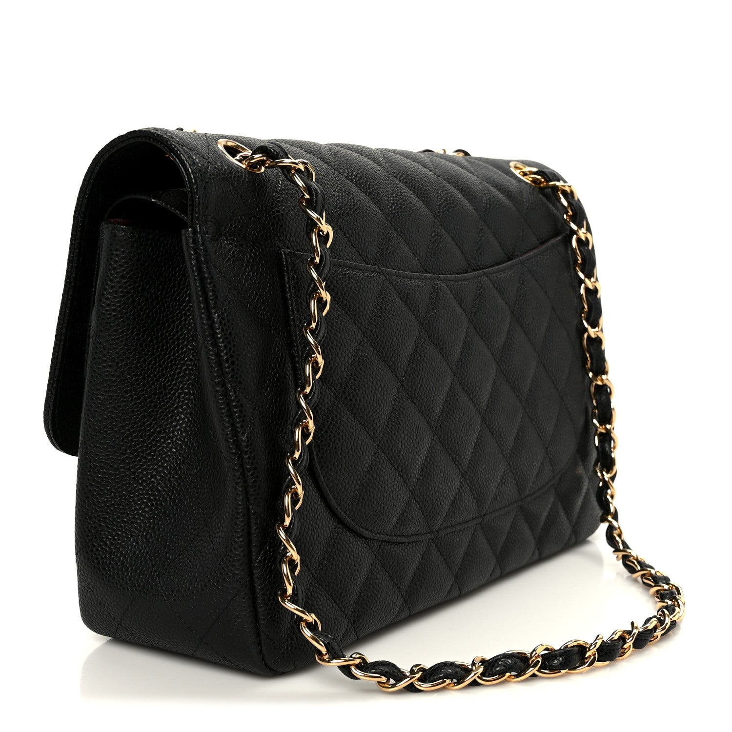 Chanel Caviar Quilted Jumbo Double Flap Black 3 of 11