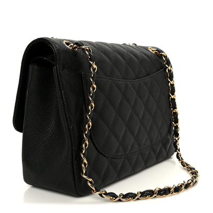 Chanel Caviar Quilted Jumbo Double Flap Black 3 of 11