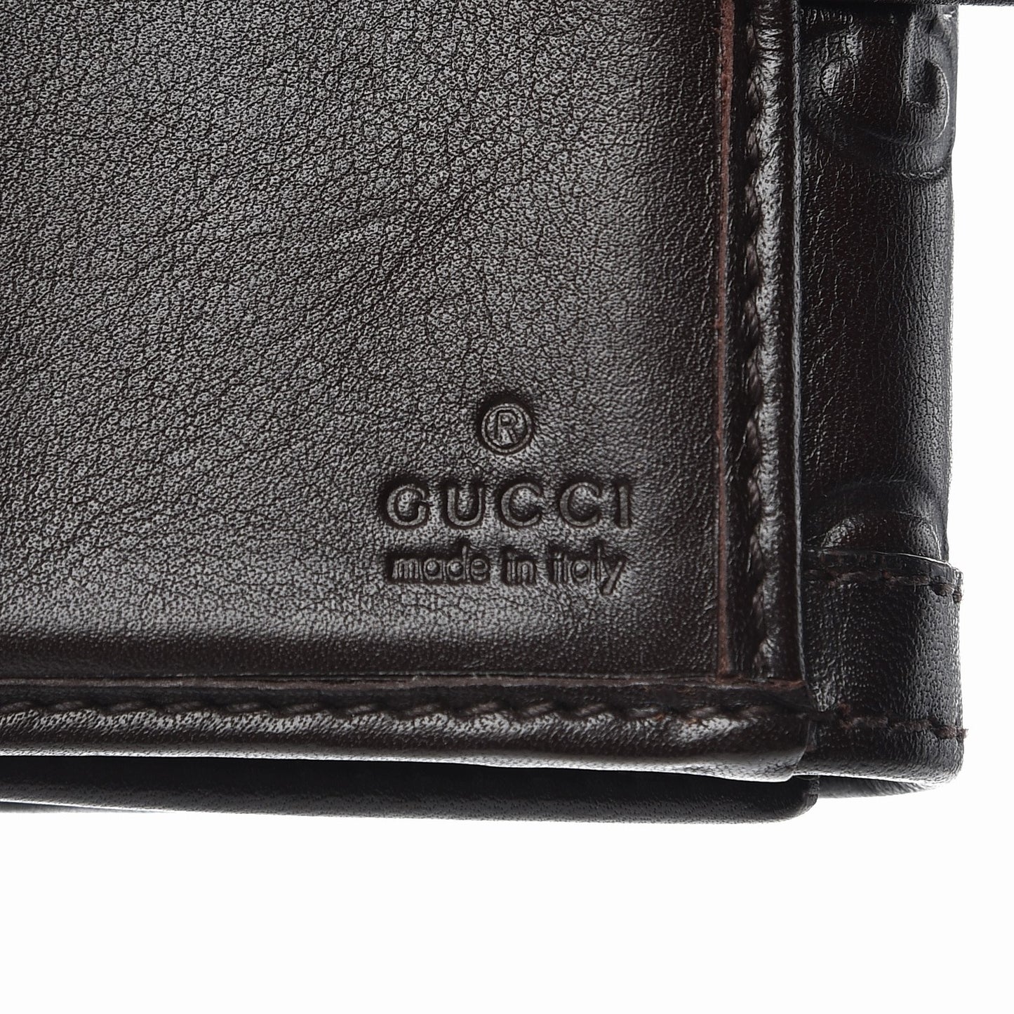 Guccissima Sukey French Flap Wallet Chocolate