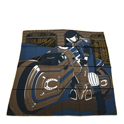 Hermes Silk Cashmere Mysterious Rider Shawl 140 1 of 3