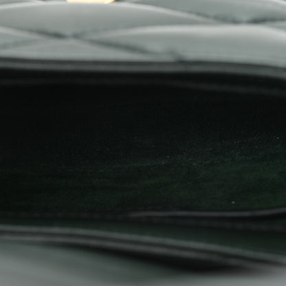 Saint Laurent Lambskin Quilted Le 57 Diamond Shoulder Bag Vert Fonce 5 of 11