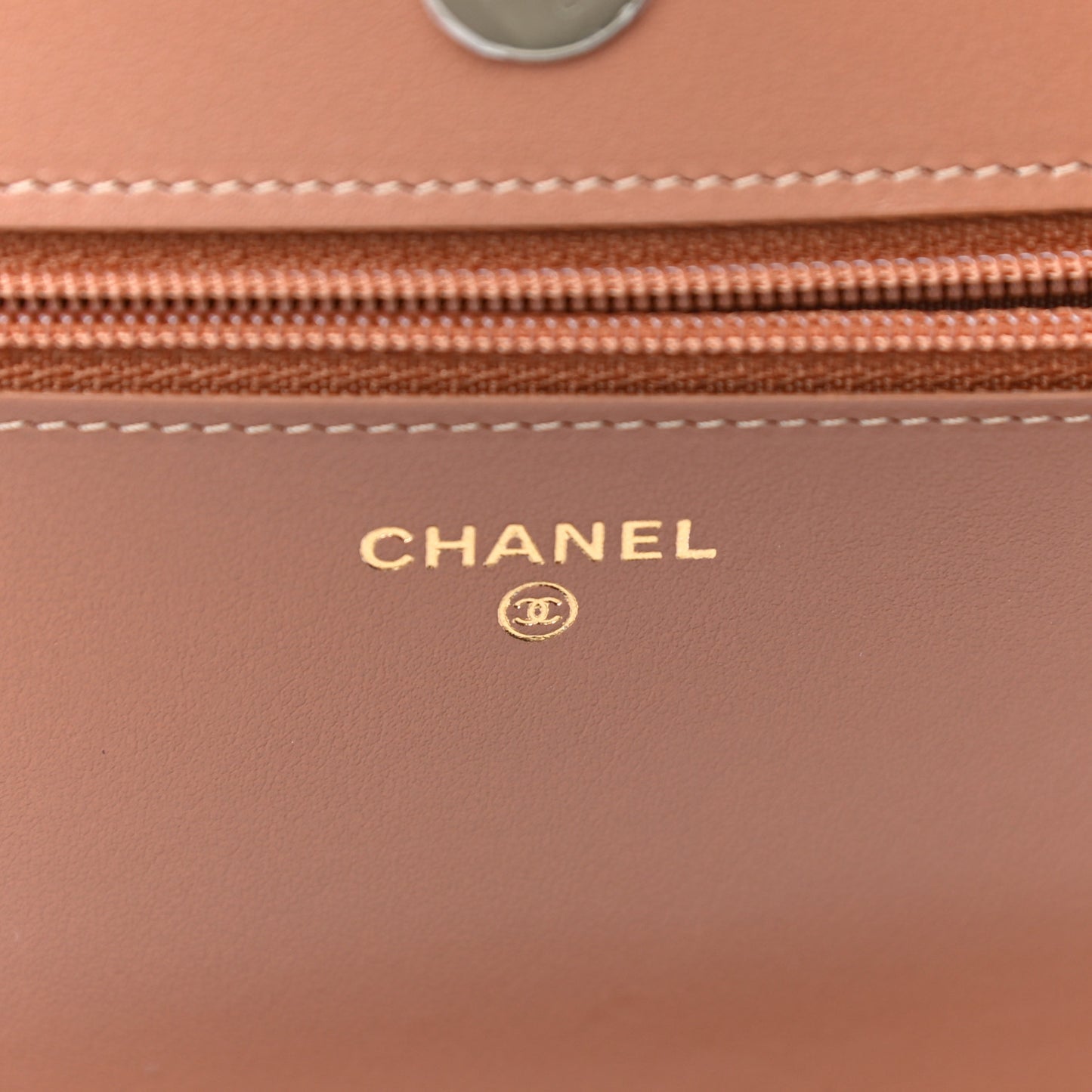 Caviar Quilted Boy Wallet On Chain WOC Brown