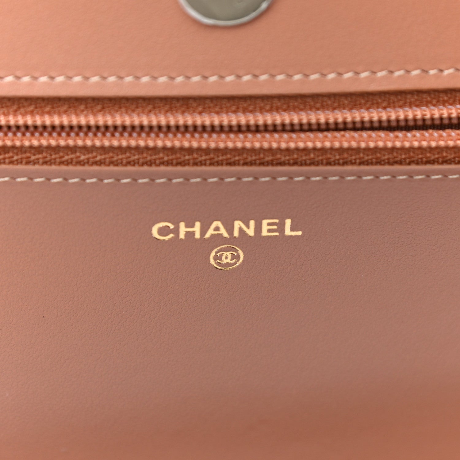 Chanel Caviar Quilted Boy Wallet On Chain WOC Brown 6 of 13