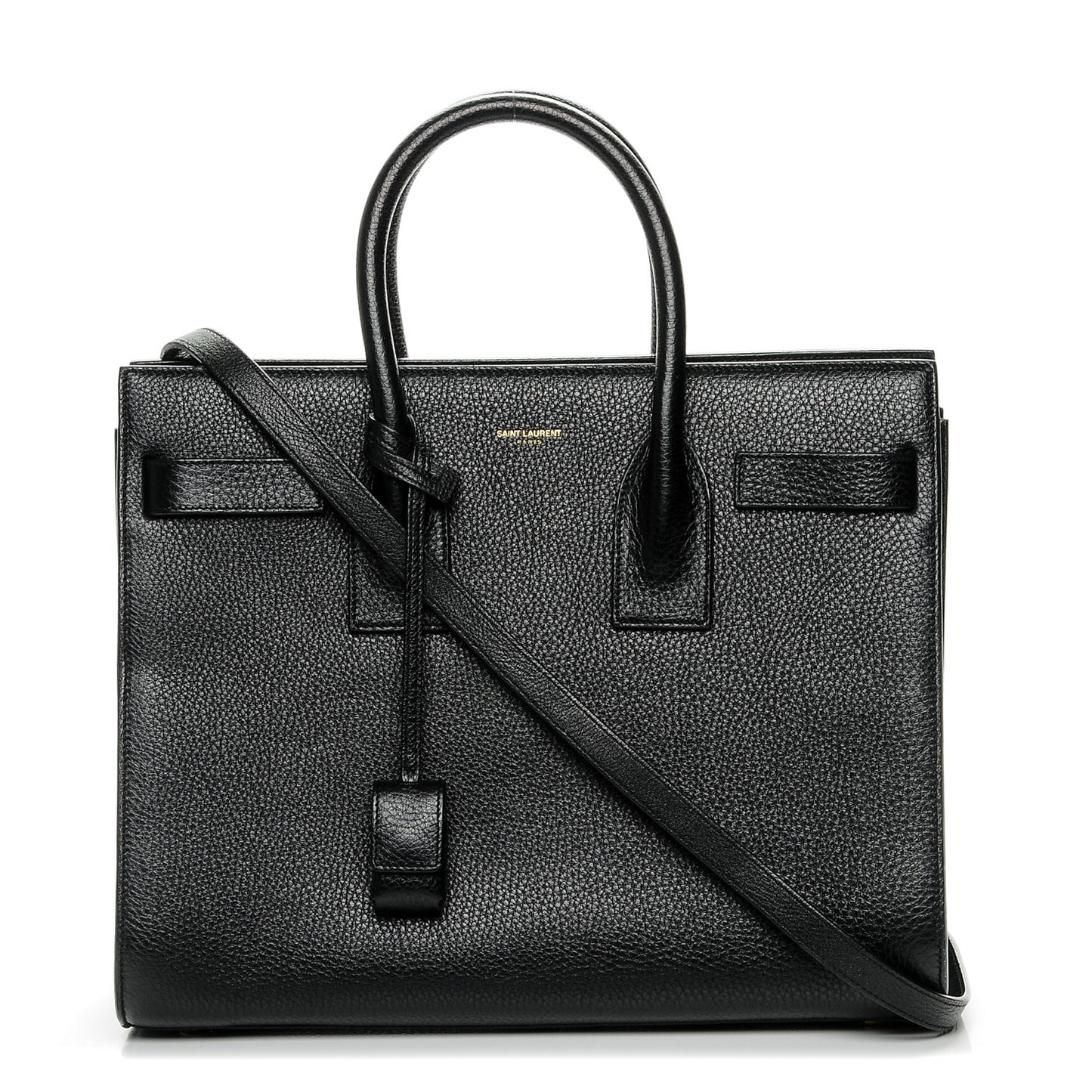 Grained Calfskin Small Sac De Jour Black