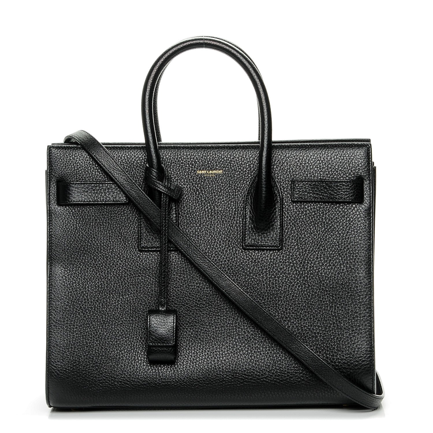 Saint Laurent Grained Calfskin Small Sac De Jour Black 1 of 6