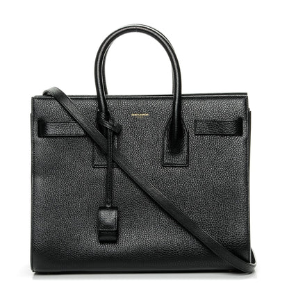Saint Laurent Grained Calfskin Small Sac De Jour Black 1 of 6