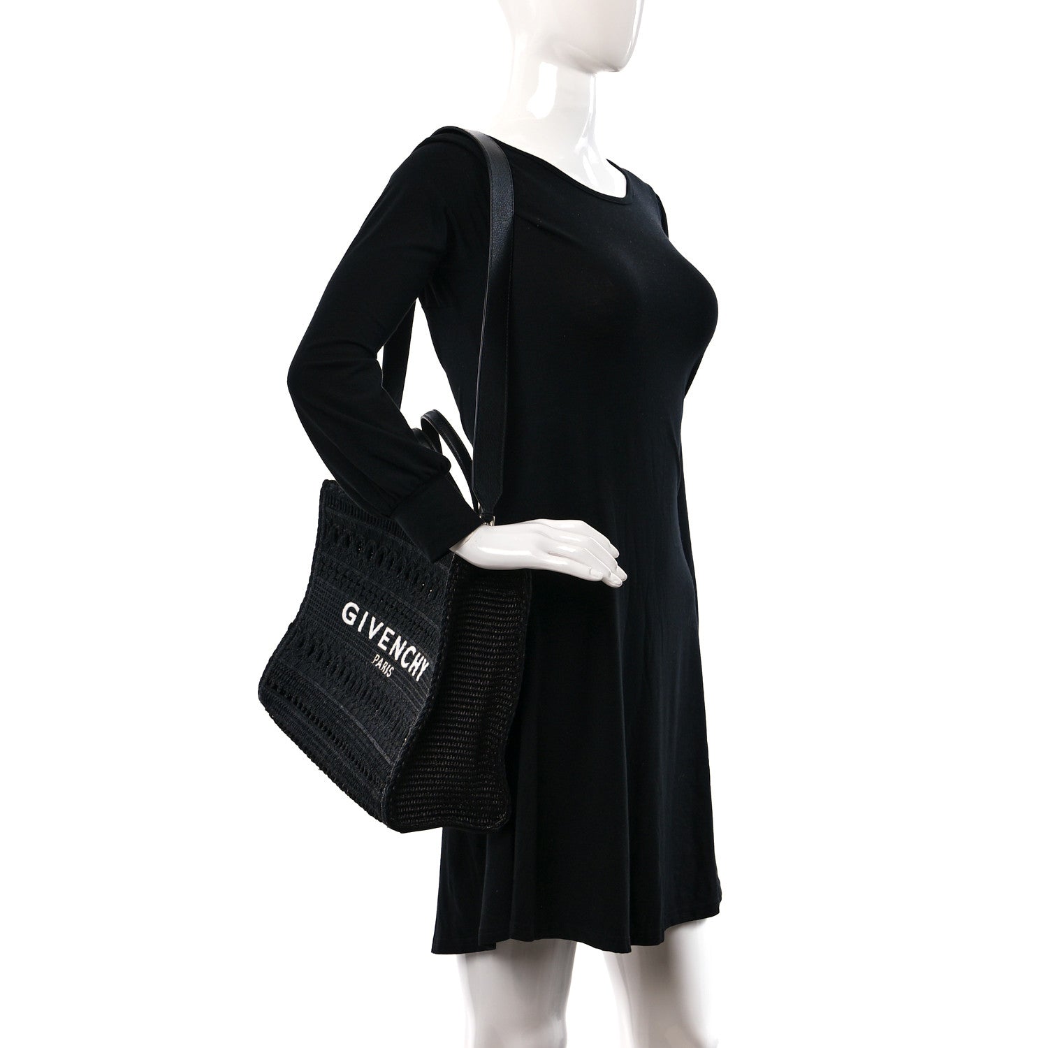 Givenchy Raffia Laced Medium G-Tote Black 2 of 8