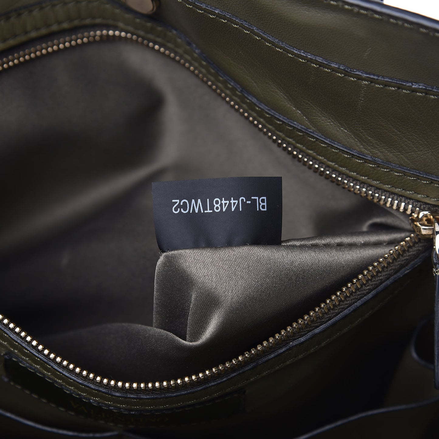 Nappa Canvas Camo Medium Rockstud Soft Tote Green