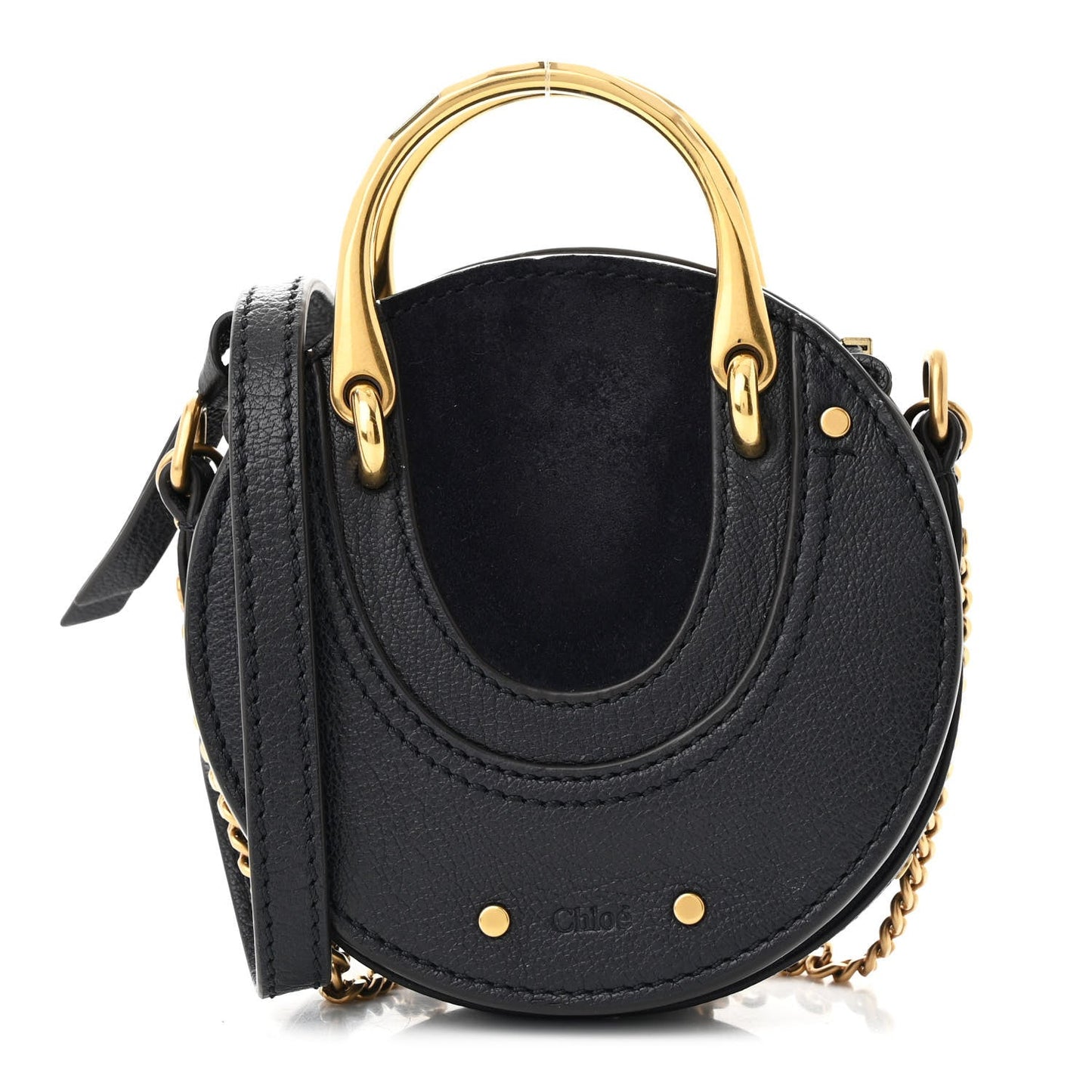 Shiny Goatskin Suede Mini Pixie Bag Full Blue