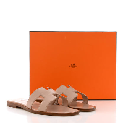 Hermes Box Calfskin Oran Sandals 37.5 Bois De Santal 9 of 9