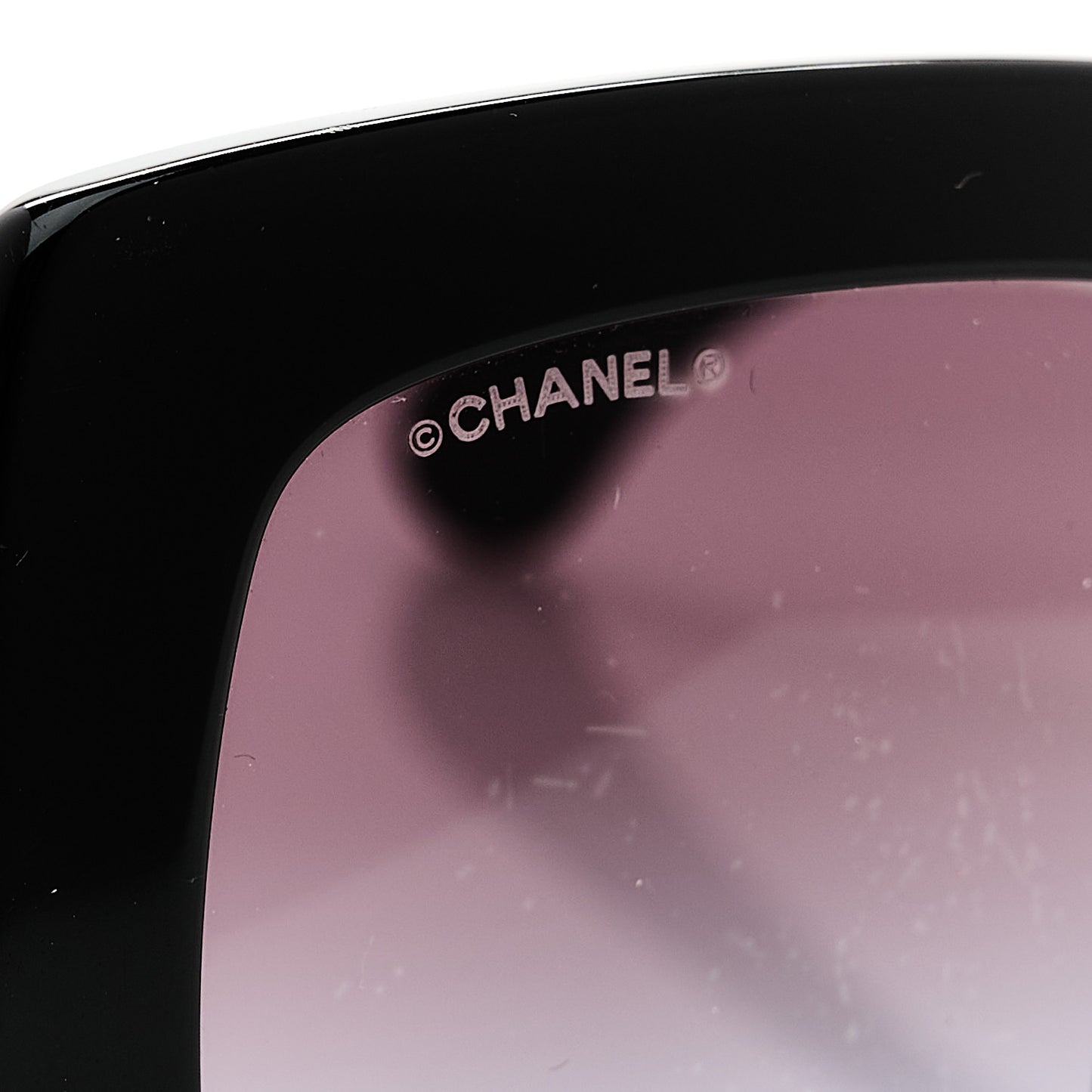 Acetate Calfskin Square Sunglasses 5474-Q-A Black