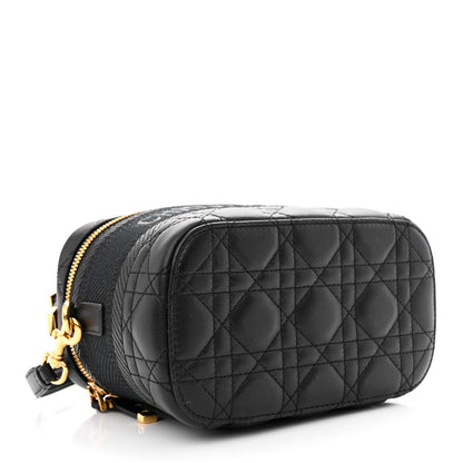Christian Dior Lambskin Cannage Small Diortravel Vanity Case Black 4 of 10