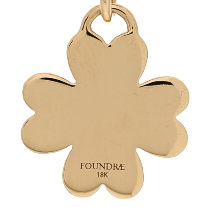 Foundrae 18K Yellow Gold Diamond Clover Extended Clip Chain Bracelet 3 of 3