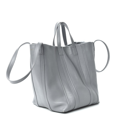 Balenciaga Calfskin Large Laundry Cabas Tote Gris Pyrite 5 of 14