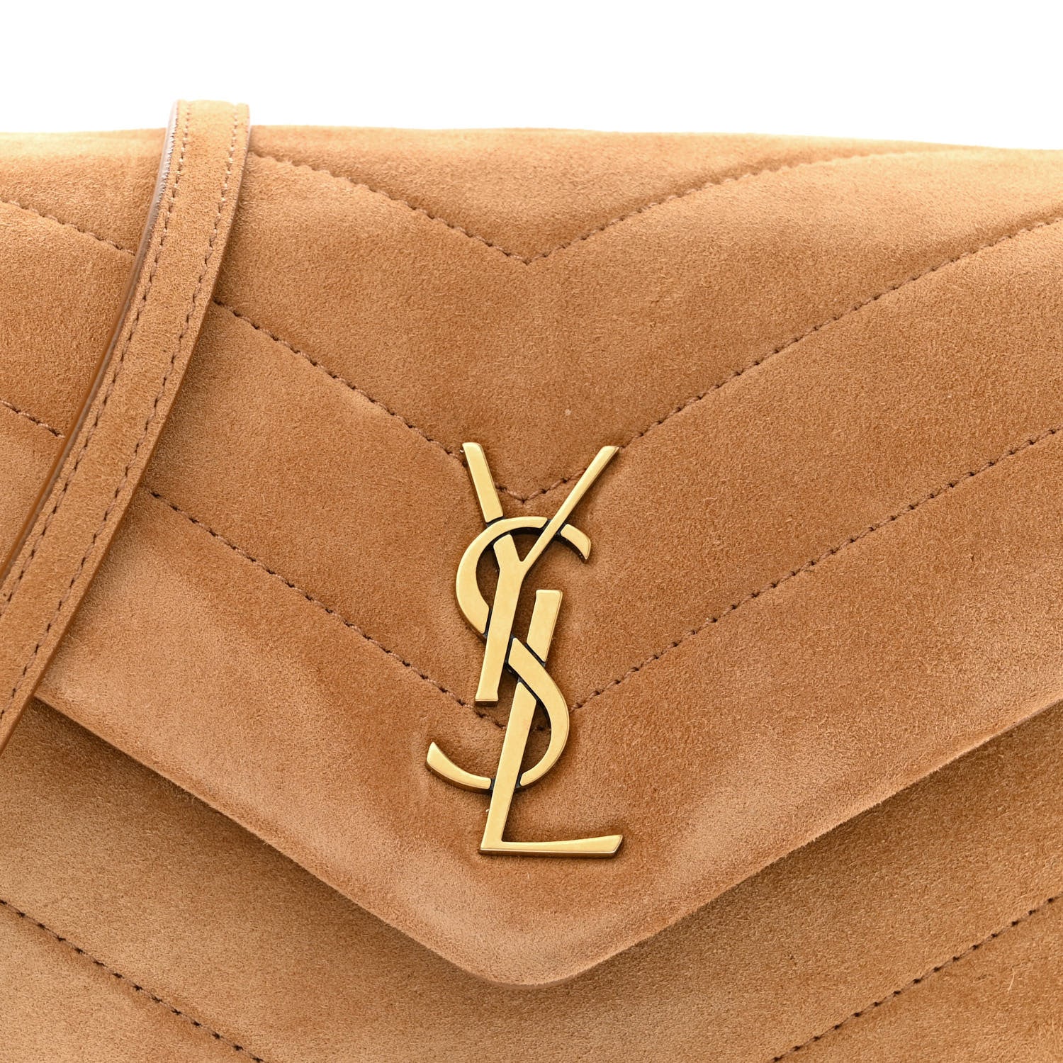 Saint Laurent Suede Toy Loulou Shoulder Bag Cinnamon 8 of 10