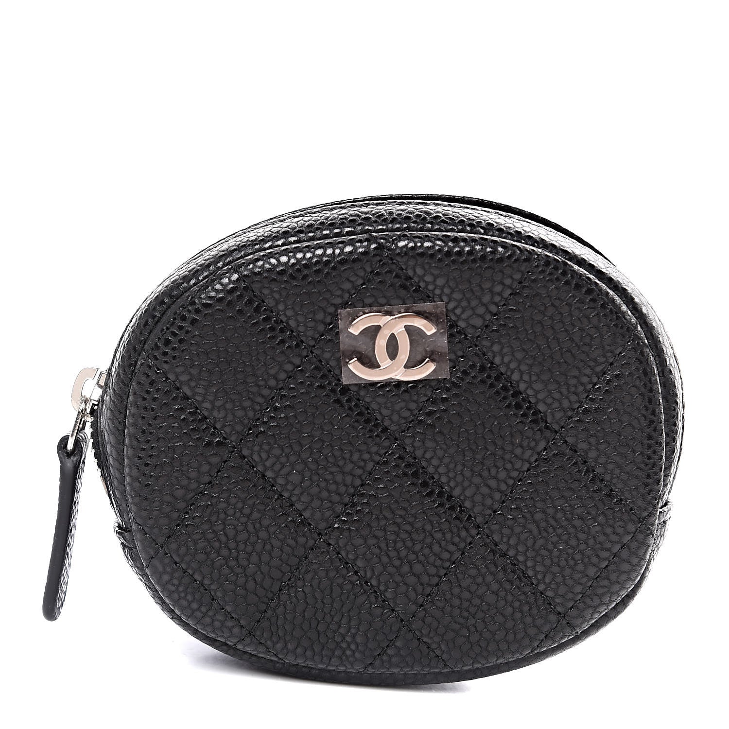 Chanel Caviar Quilted Zip Around Classic Coin Purse Black 1 of 8