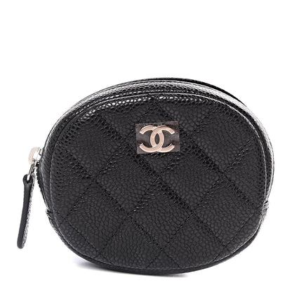 Chanel Caviar Quilted Zip Around Classic Coin Purse Black 1 of 8